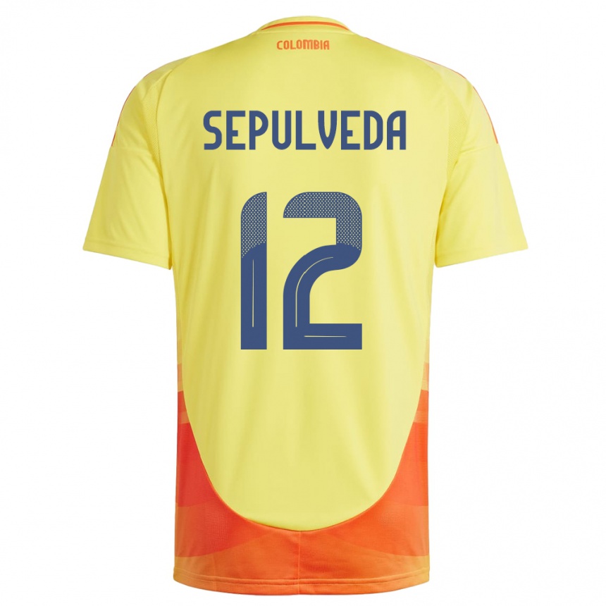 Mujer Fútbol Camiseta Colombia Sandra Sepúlveda #12 Amarillo 1ª Equipación 24-26 México