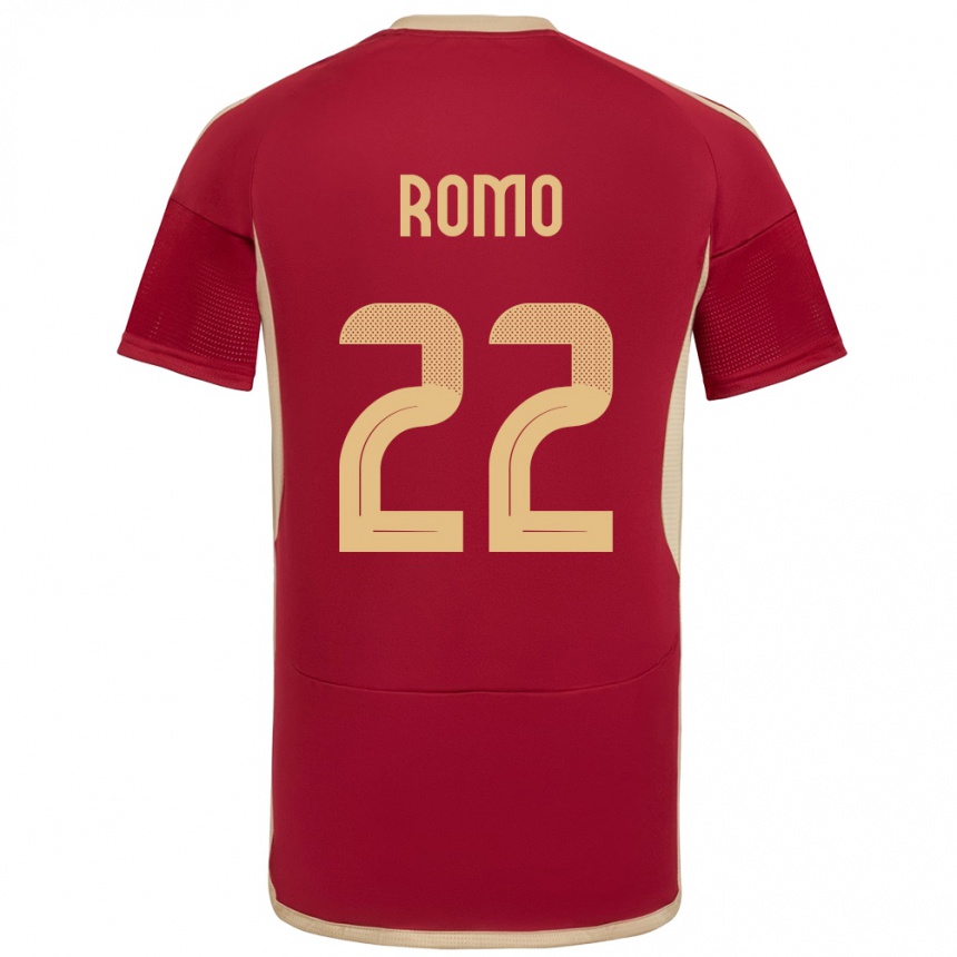 Mujer Fútbol Camiseta Venezuela Rafael Romo #22 Borgoña 1ª Equipación 24-26 México