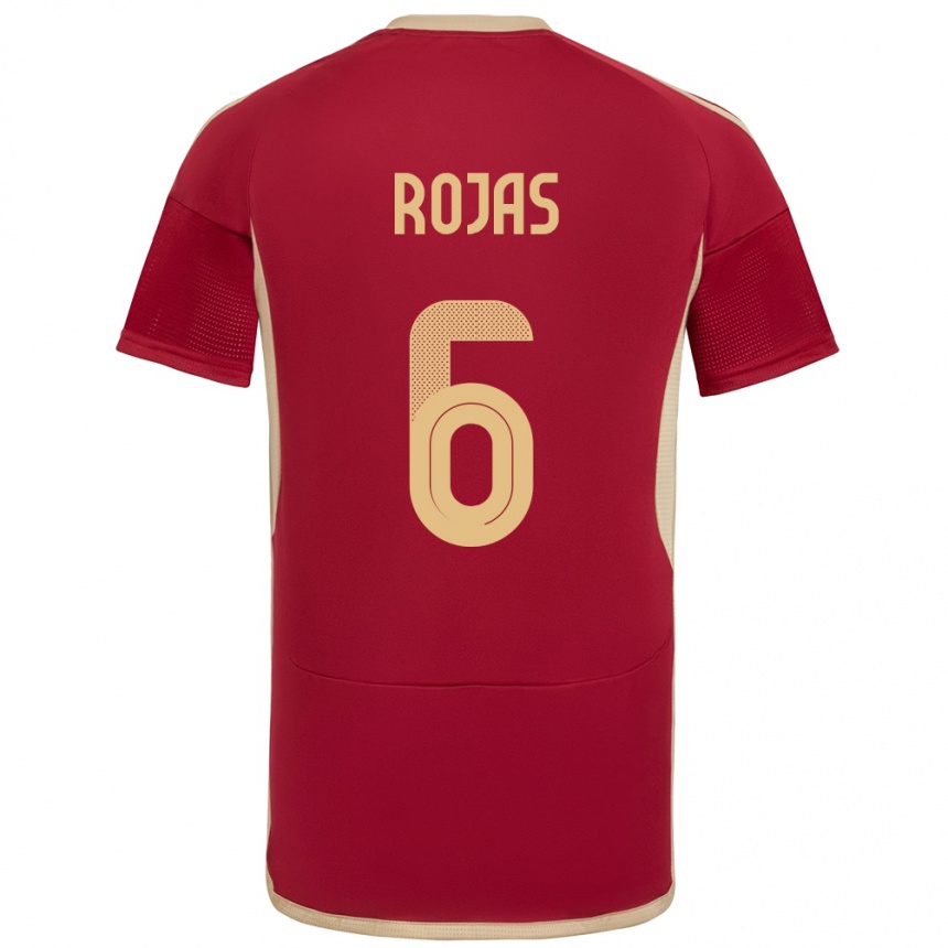 Mujer Fútbol Camiseta Venezuela Carlos Rojas #6 Borgoña 1ª Equipación 24-26 México