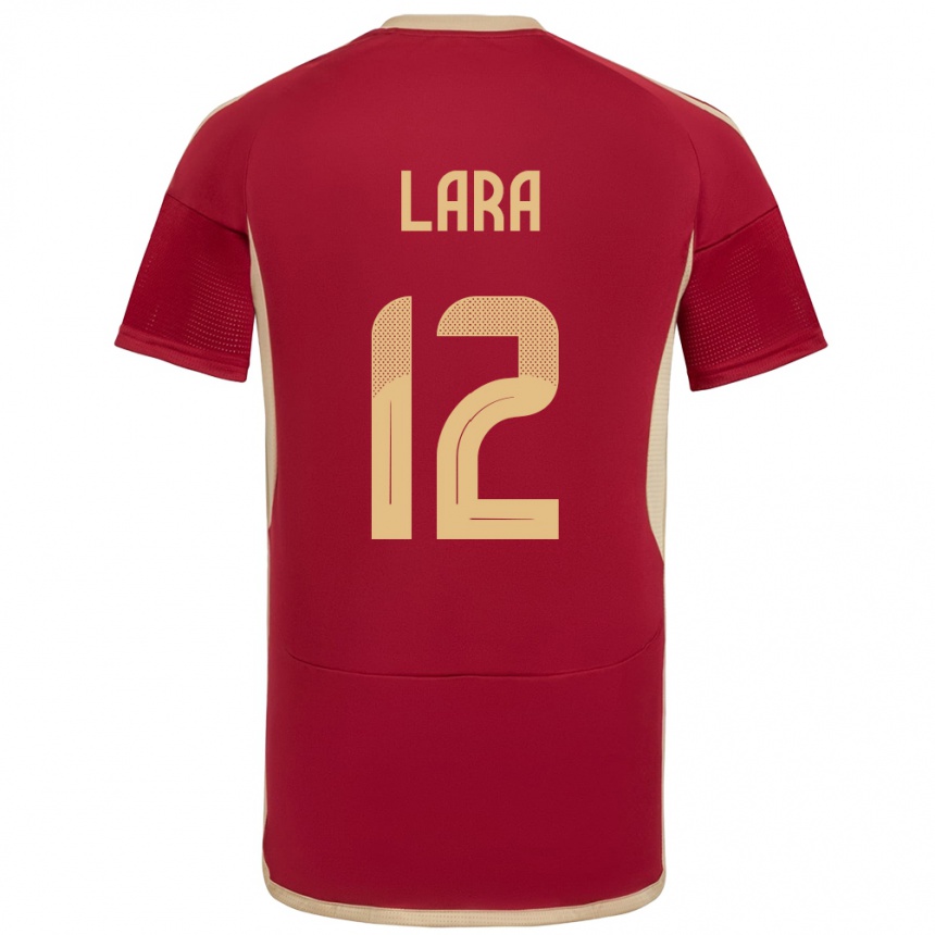 Mujer Fútbol Camiseta Venezuela Jesús Lara #12 Borgoña 1ª Equipación 24-26 México