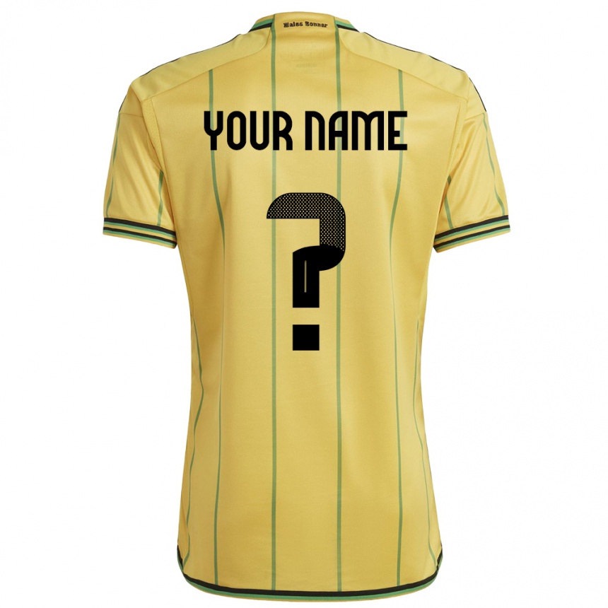 Mujer Fútbol Camiseta Jamaica Su Nombre #0 Amarillo 1ª Equipación 24-26 México
