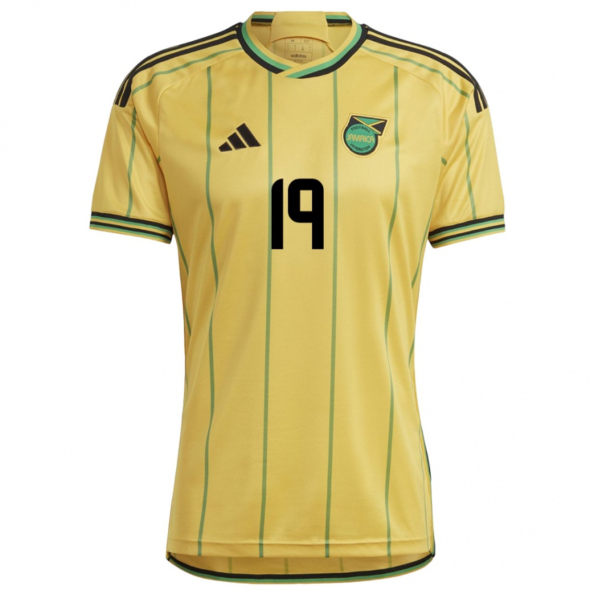 Mujer Fútbol Camiseta Jamaica Tiernny Wiltshire #19 Amarillo 1ª Equipación 24-26 México