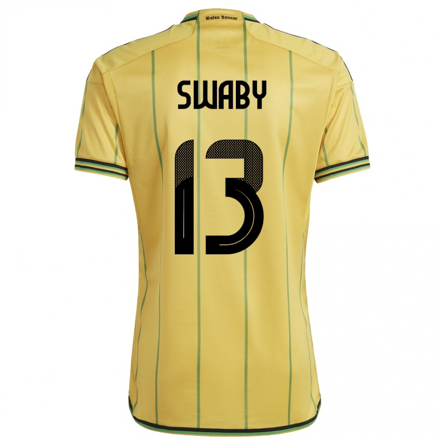 Mujer Fútbol Camiseta Jamaica Allyson Swaby #13 Amarillo 1ª Equipación 24-26 México