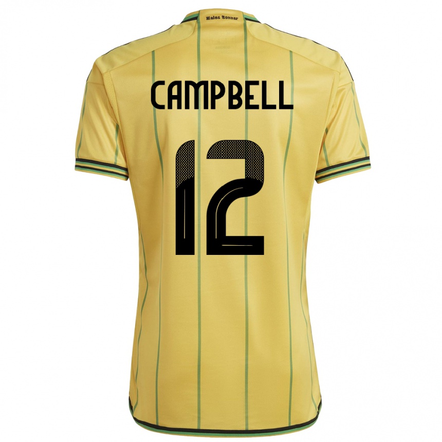 Mujer Fútbol Camiseta Jamaica Sashana Campbell #12 Amarillo 1ª Equipación 24-26 México