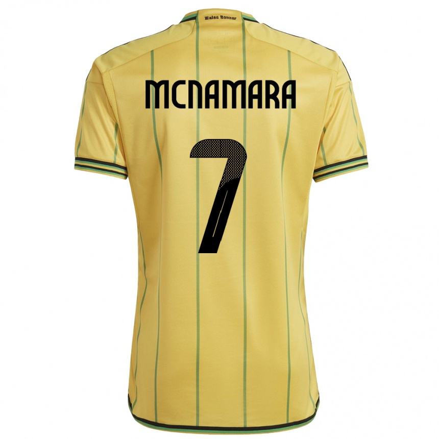 Mujer Fútbol Camiseta Jamaica Peyton Mcnamara #7 Amarillo 1ª Equipación 24-26 México