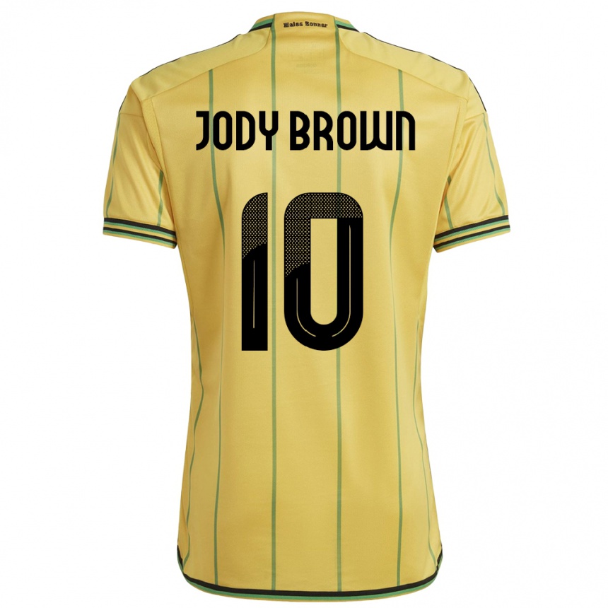 Mujer Fútbol Camiseta Jamaica Jody Brown #10 Amarillo 1ª Equipación 24-26 México