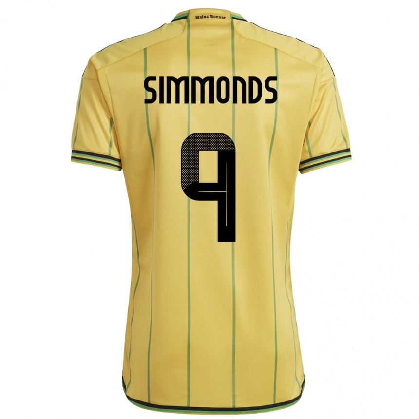 Mujer Fútbol Camiseta Jamaica Kameron Simmonds #9 Amarillo 1ª Equipación 24-26 México