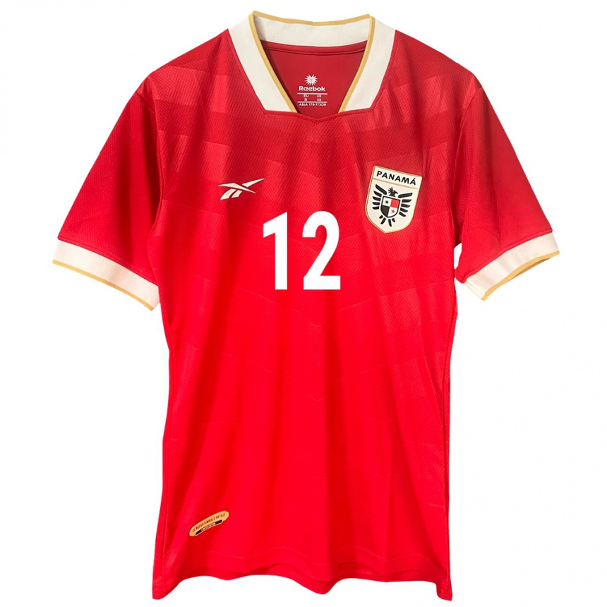 Mujer Fútbol Camiseta Panamá César Samudio #12 Rojo 1ª Equipación 24-26 México