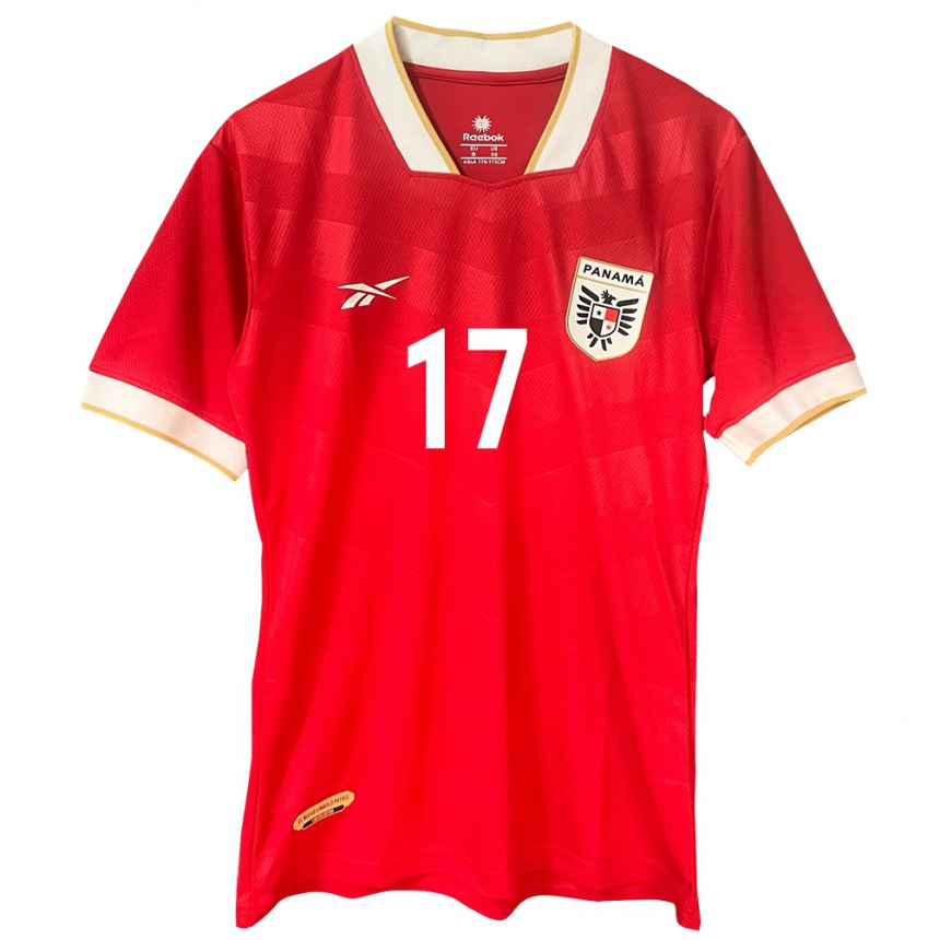 Mujer Fútbol Camiseta Panamá Laurie Batista #17 Rojo 1ª Equipación 24-26 México