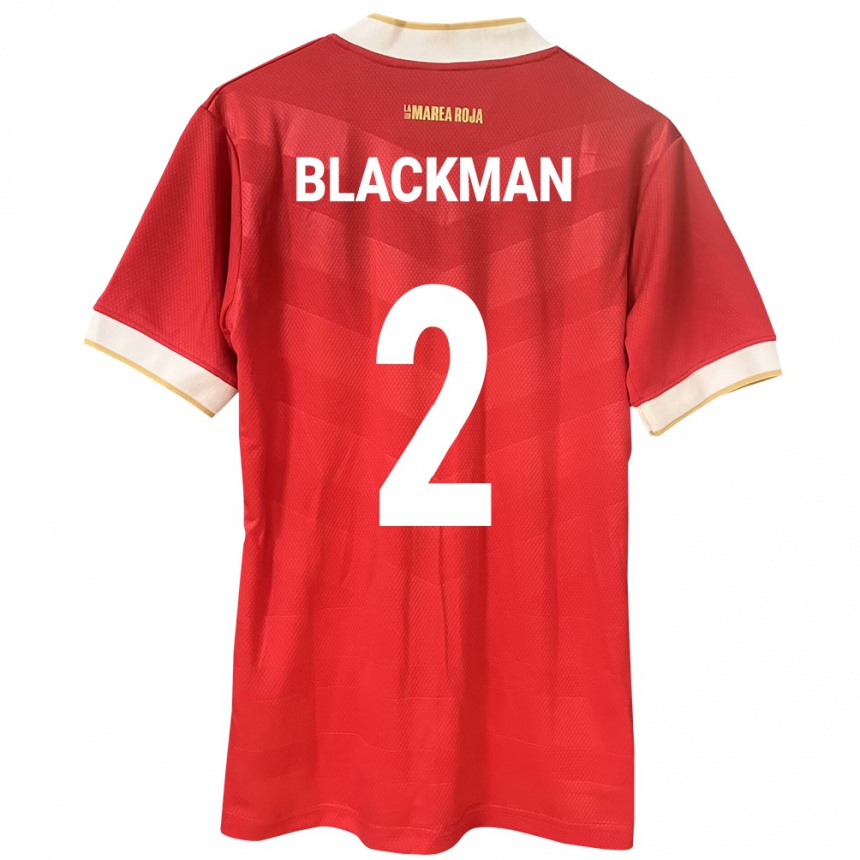 Mujer Fútbol Camiseta Panamá César Blackman #2 Rojo 1ª Equipación 24-26 México