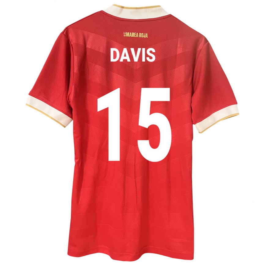 Mujer Fútbol Camiseta Panamá Éric Davis #15 Rojo 1ª Equipación 24-26 México