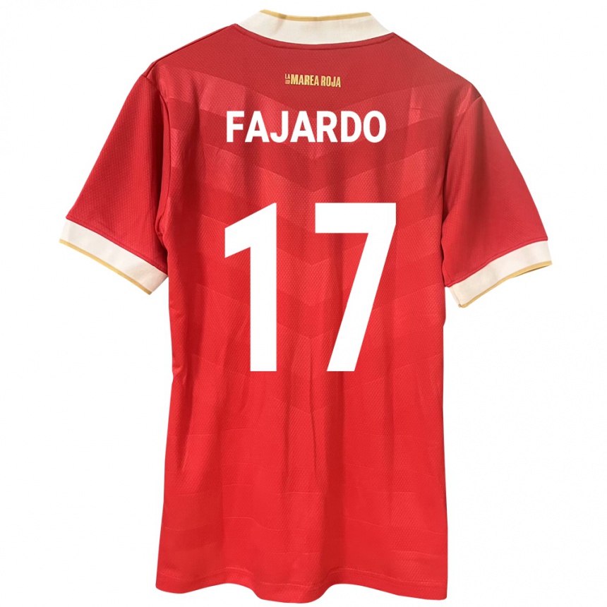 Mujer Fútbol Camiseta Panamá José Fajardo #17 Rojo 1ª Equipación 24-26 México