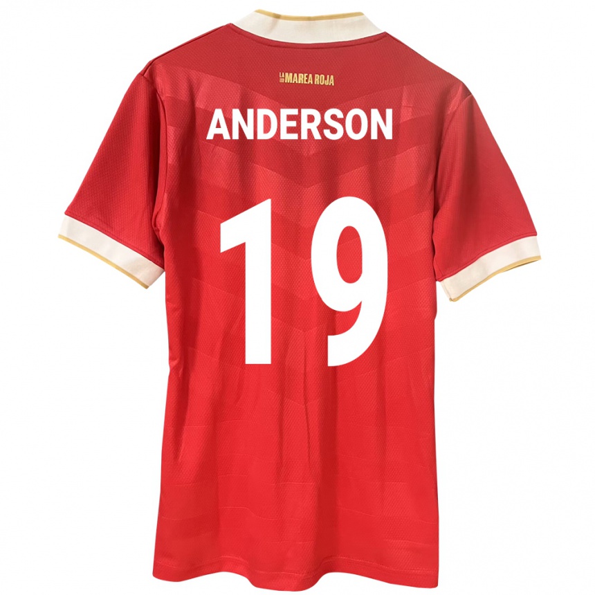 Mujer Fútbol Camiseta Panamá Iván Anderson #19 Rojo 1ª Equipación 24-26 México