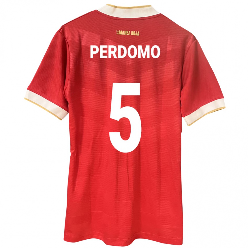 Mujer Fútbol Camiseta Panamá Reyniel Perdomo #5 Rojo 1ª Equipación 24-26 México