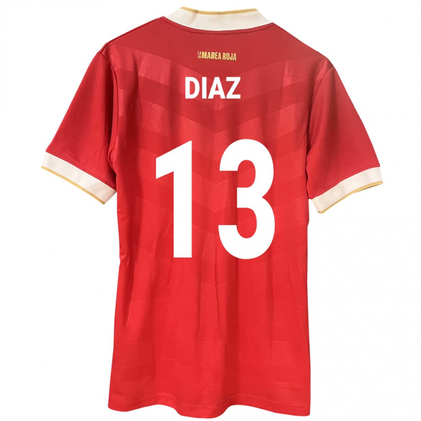 Mujer Fútbol Camiseta Panamá Érick Díaz #13 Rojo 1ª Equipación 24-26 México