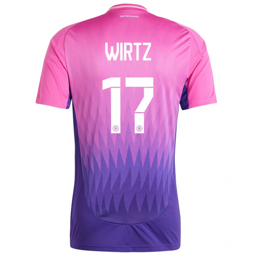 Mujer Fútbol Camiseta Alemania Florian Wirtz #17 Rosado Morado 2ª Equipación 24-26 México