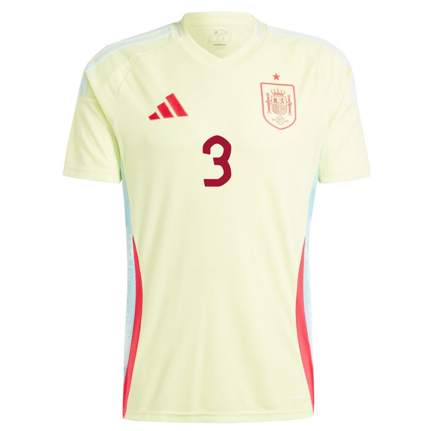 Mujer Fútbol Camiseta España Laia Aleixandri #3 Amarillo 2ª Equipación 24-26 México