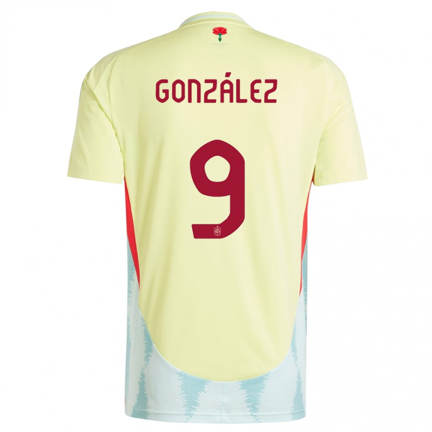 Mujer Fútbol Camiseta España Esther Gonzalez #9 Amarillo 2ª Equipación 24-26 México