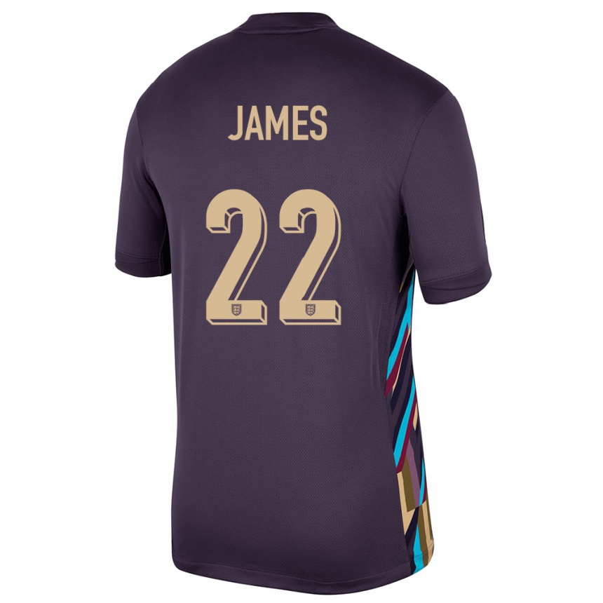 Mujer Fútbol Camiseta Inglaterra Lauren James #22 Pasa Oscura 2ª Equipación 24-26 México