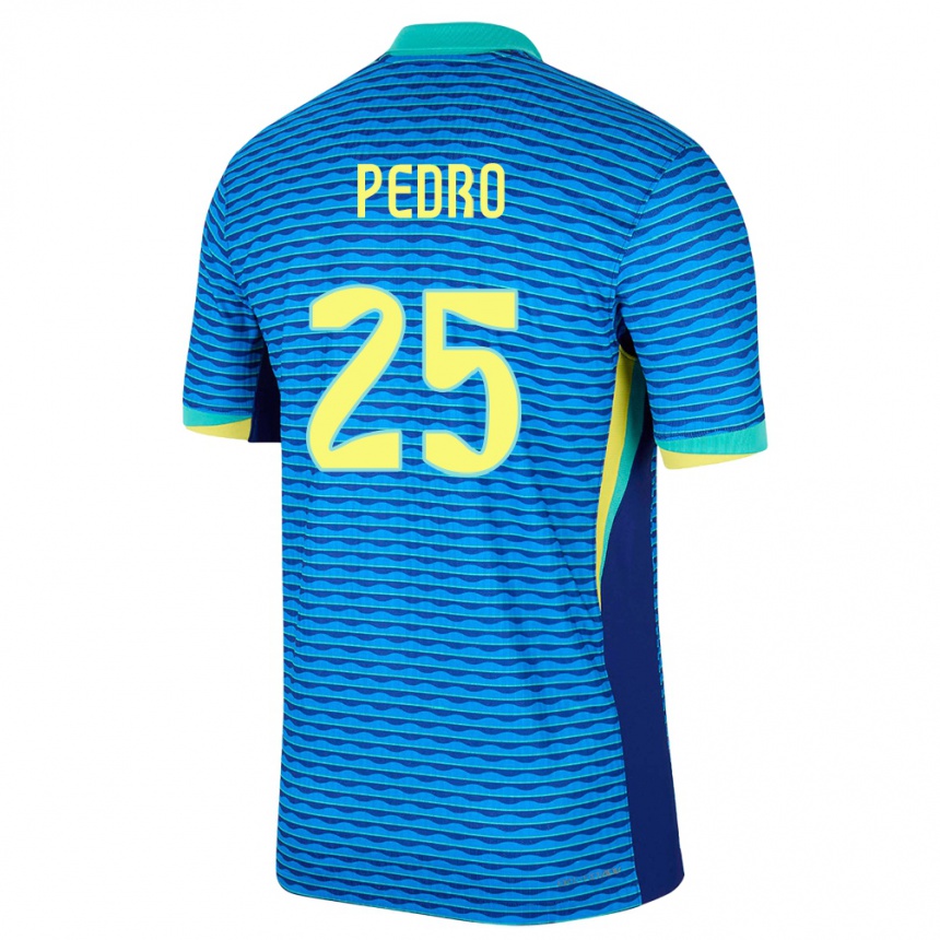 Mujer Fútbol Camiseta Brasil Pedro #25 Azul 2ª Equipación 24-26 México