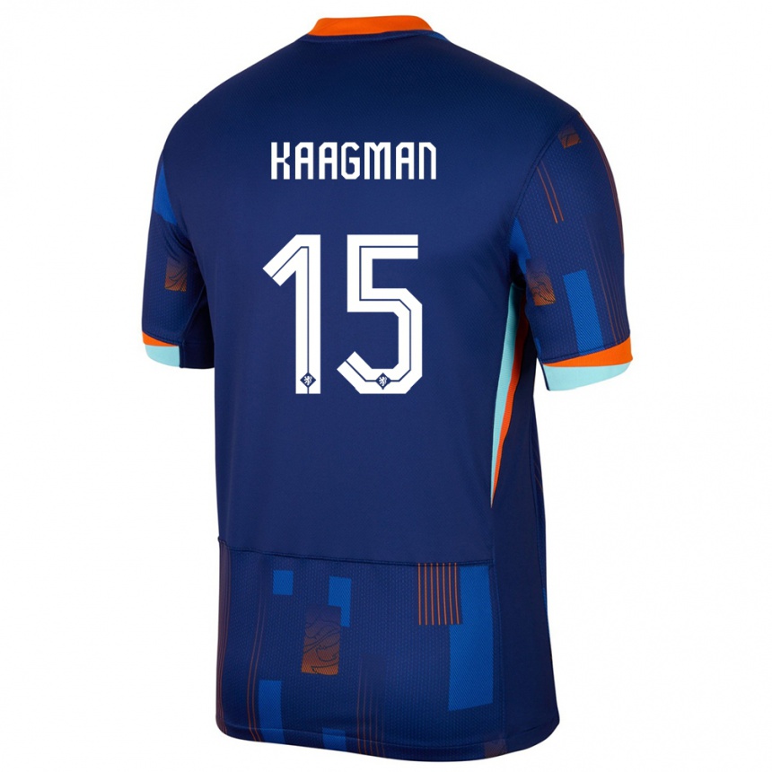 Mujer Fútbol Camiseta Países Bajos Inessa Kaagman #15 Azul 2ª Equipación 24-26 México