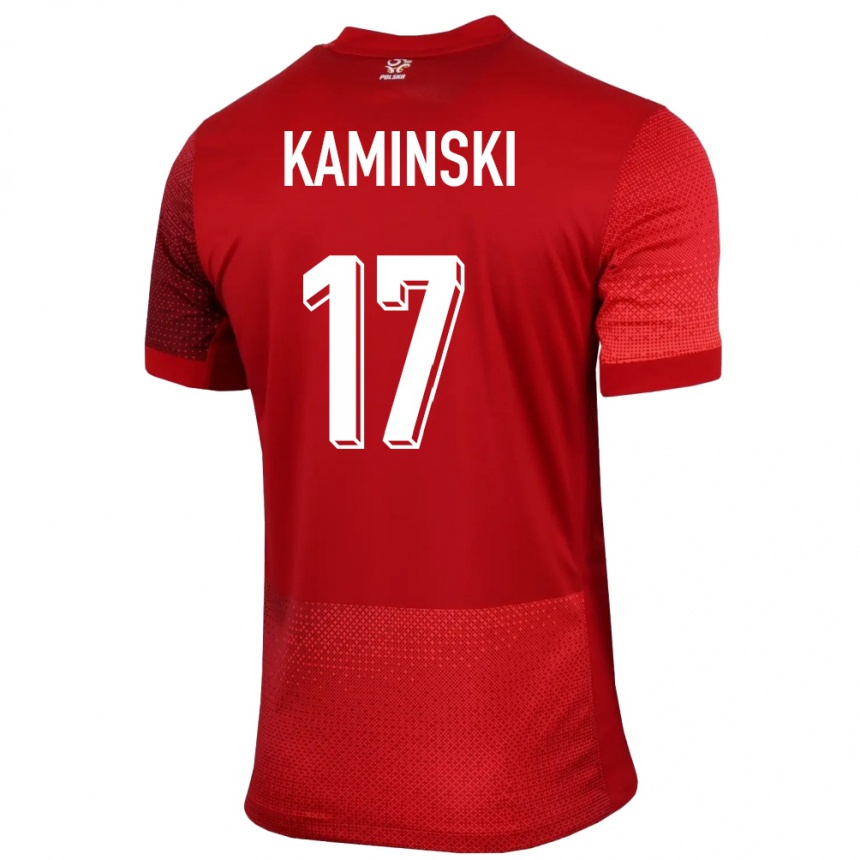 Mujer Fútbol Camiseta Polonia Jakub Kaminski #17 Rojo 2ª Equipación 24-26 México