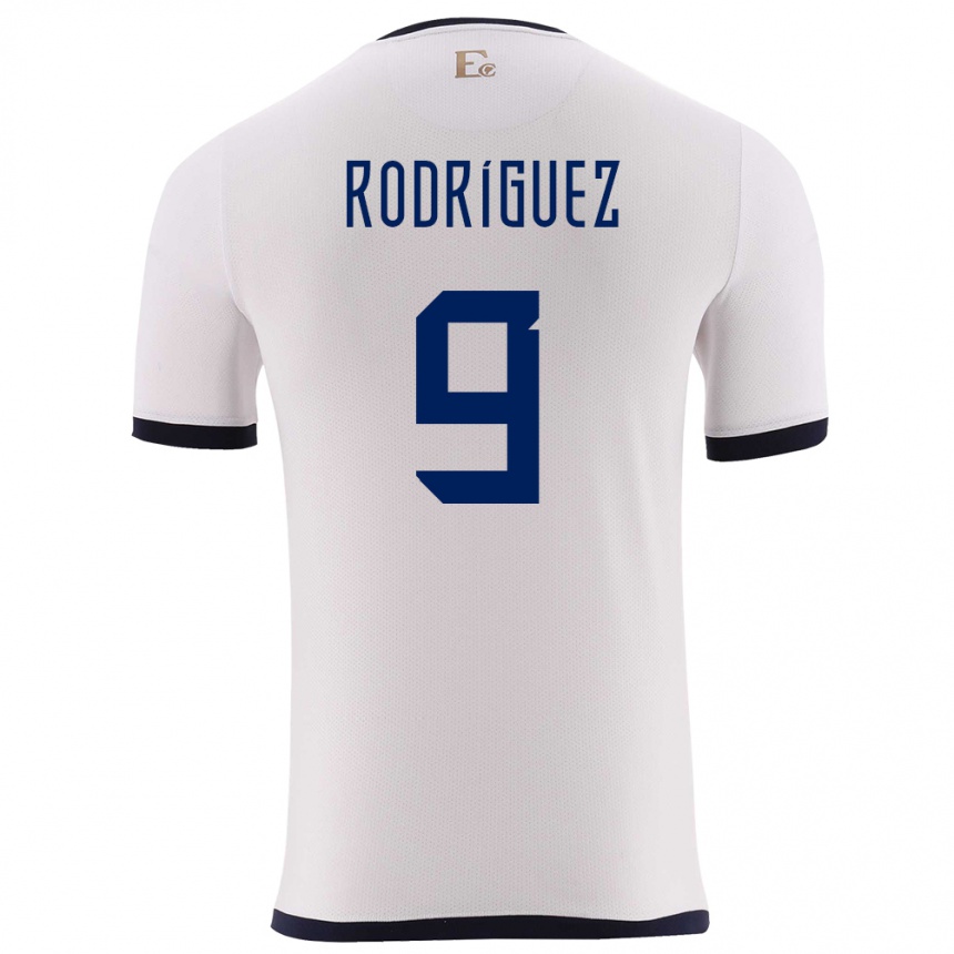 Mujer Fútbol Camiseta Ecuador Ingrid Rodriguez #9 Blanco 2ª Equipación 24-26 México