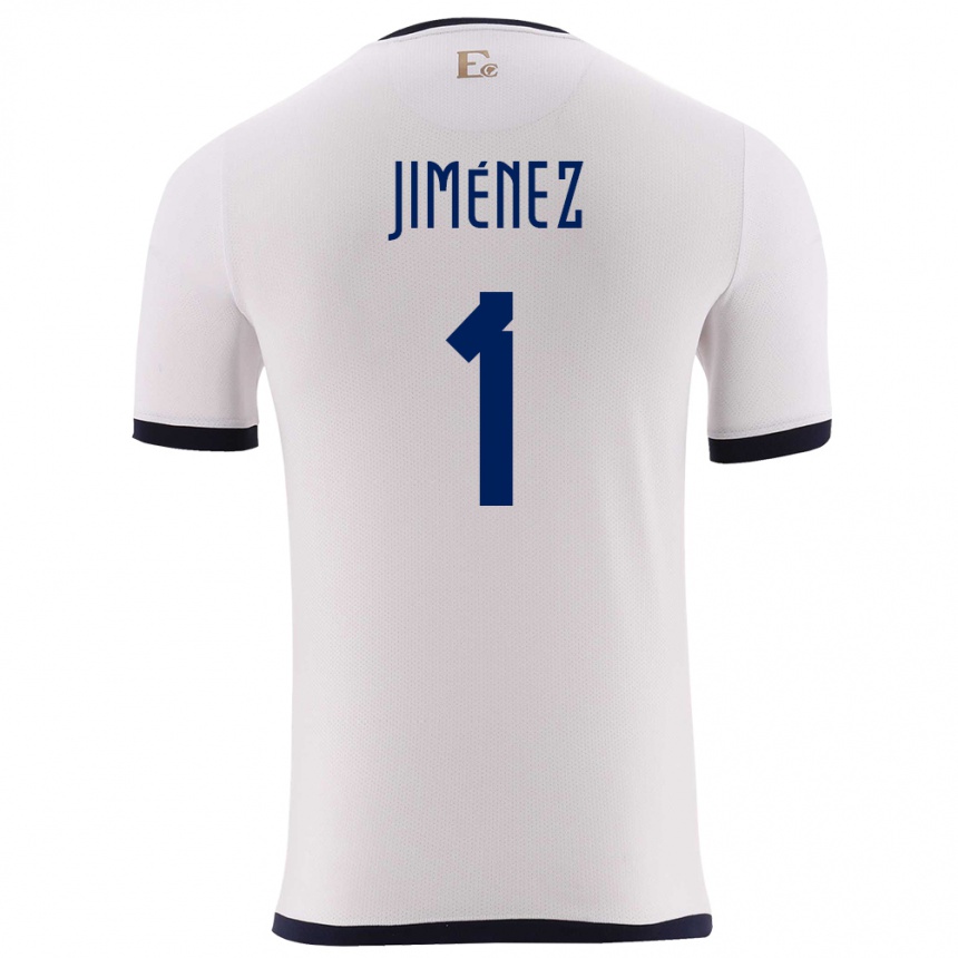 Mujer Fútbol Camiseta Ecuador Tony Jimenez #1 Blanco 2ª Equipación 24-26 México