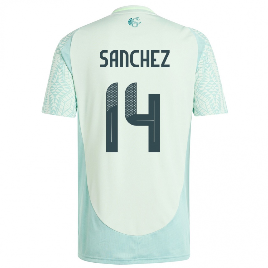 Mujer Fútbol Camiseta México Erick Sanchez #14 Lino Verde 2ª Equipación 24-26 México