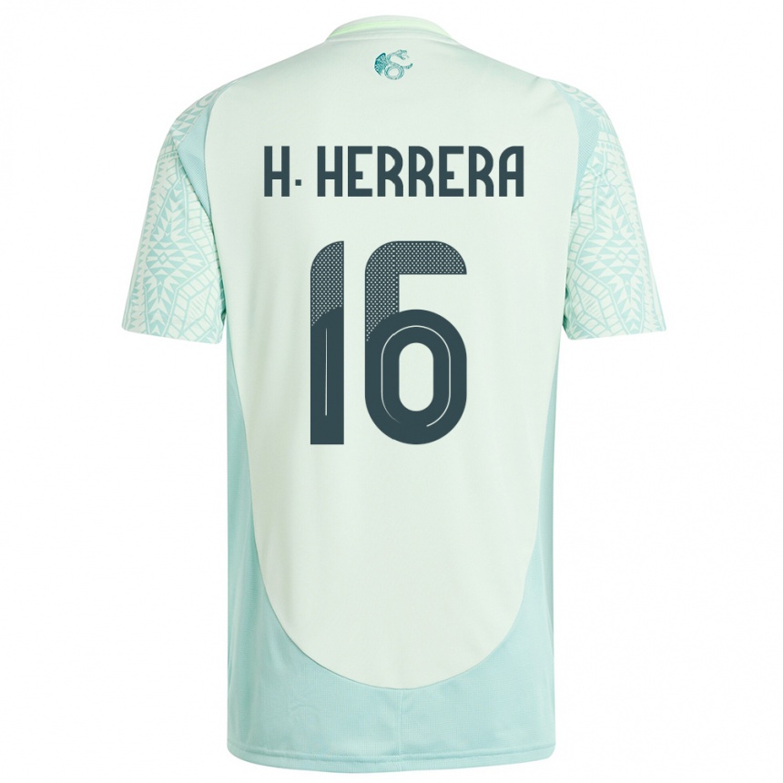 Mujer Fútbol Camiseta México Hector Herrera #16 Lino Verde 2ª Equipación 24-26 México