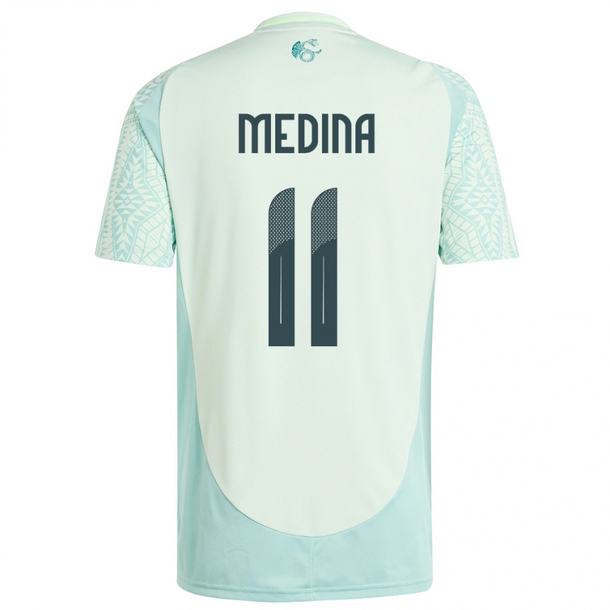 Mujer Fútbol Camiseta México Diego Medina #11 Lino Verde 2ª Equipación 24-26 México