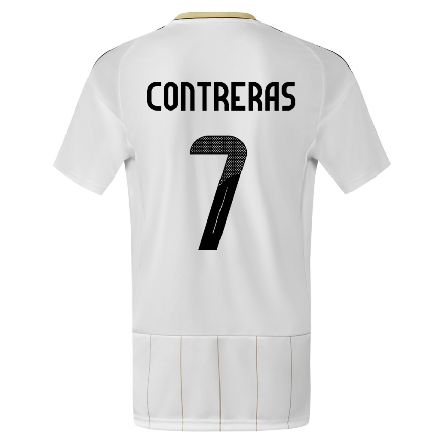 Mujer Fútbol Camiseta Costa Rica Anthony Contreras #7 Blanco 2ª Equipación 24-26 México
