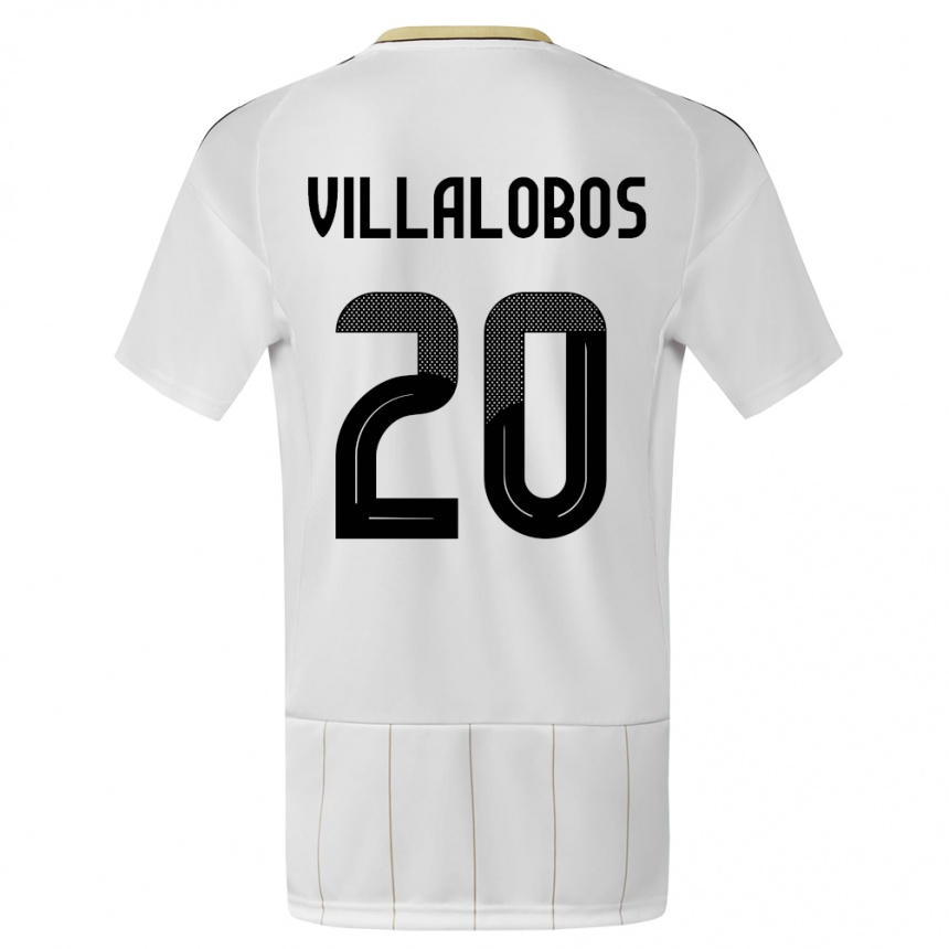 Mujer Fútbol Camiseta Costa Rica Fabiola Villalobos #20 Blanco 2ª Equipación 24-26 México