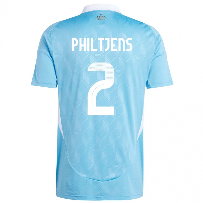 Mujer Fútbol Camiseta Bélgica Davina Philtjens #2 Azul 2ª Equipación 24-26 México