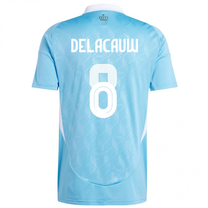 Mujer Fútbol Camiseta Bélgica Feli Delacauw #8 Azul 2ª Equipación 24-26 México