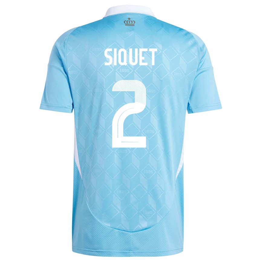 Mujer Fútbol Camiseta Bélgica Hugo Siquet #2 Azul 2ª Equipación 24-26 México