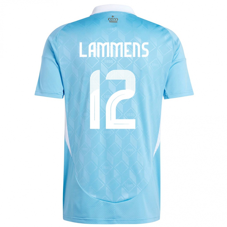 Mujer Fútbol Camiseta Bélgica Senne Lammens #12 Azul 2ª Equipación 24-26 México