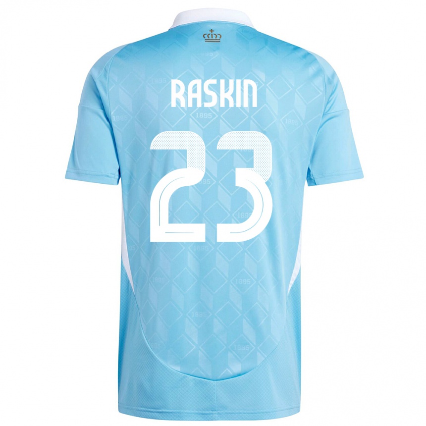 Mujer Fútbol Camiseta Bélgica Nicolas Raskin #23 Azul 2ª Equipación 24-26 México