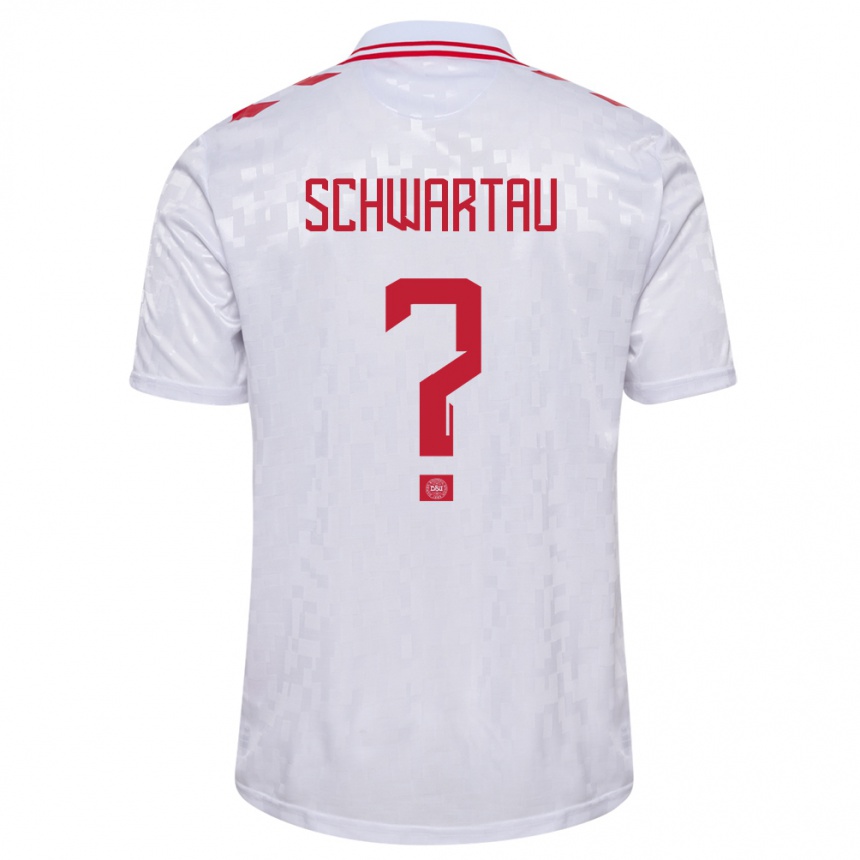 Mujer Fútbol Camiseta Dinamarca Oscar Schwartau #0 Blanco 2ª Equipación 24-26 México