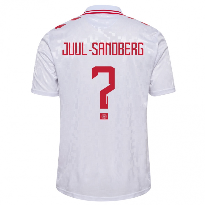 Mujer Fútbol Camiseta Dinamarca Nikolaj Juul-Sandberg #0 Blanco 2ª Equipación 24-26 México