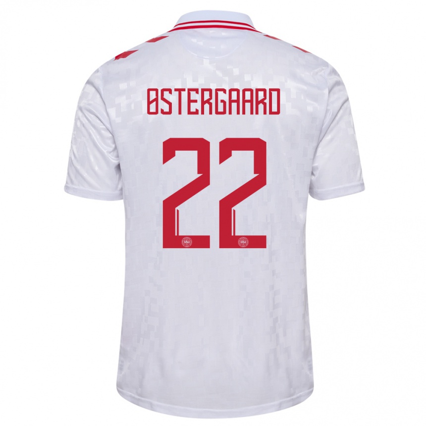 Mujer Fútbol Camiseta Dinamarca Maja Bay Ostergaard #22 Blanco 2ª Equipación 24-26 México