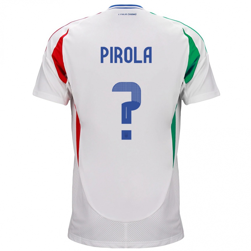 Mujer Fútbol Camiseta Italia Lorenzo Pirola #0 Blanco 2ª Equipación 24-26 México