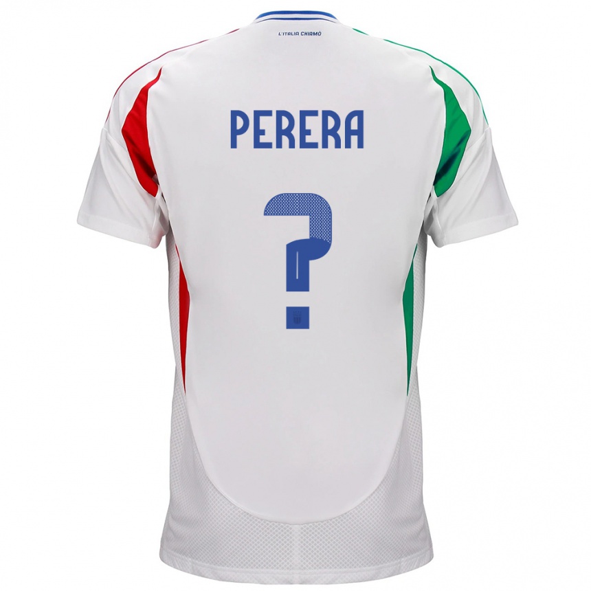 Mujer Fútbol Camiseta Italia Nirash Perera #0 Blanco 2ª Equipación 24-26 México