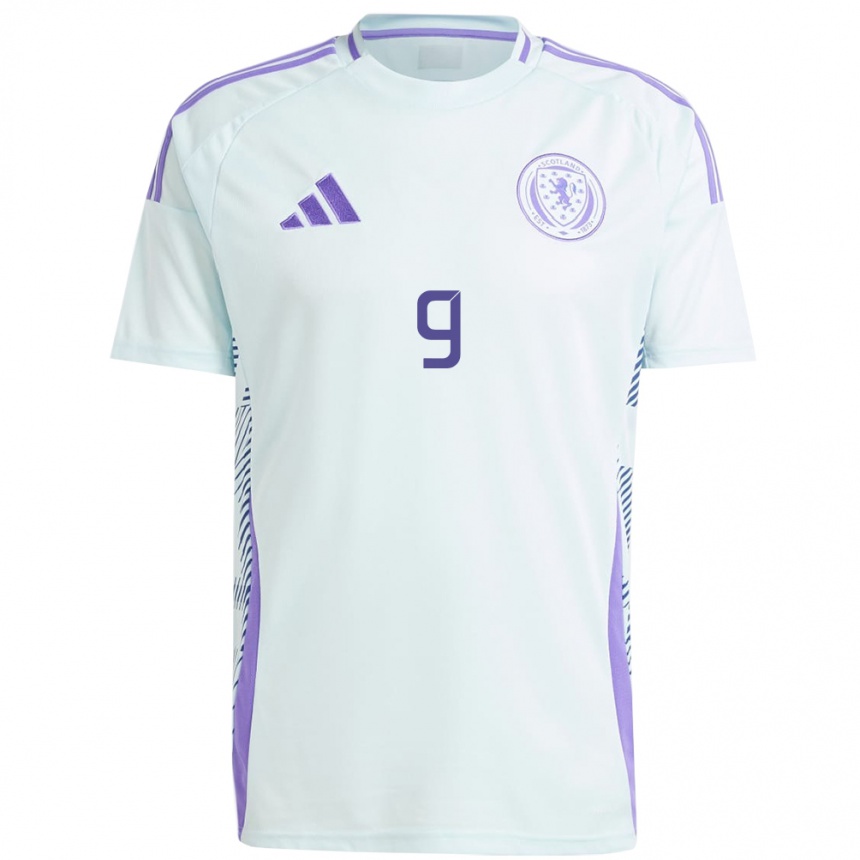 Mujer Fútbol Camiseta Escocia James Wilson #9 Azul Menta Claro 2ª Equipación 24-26 México