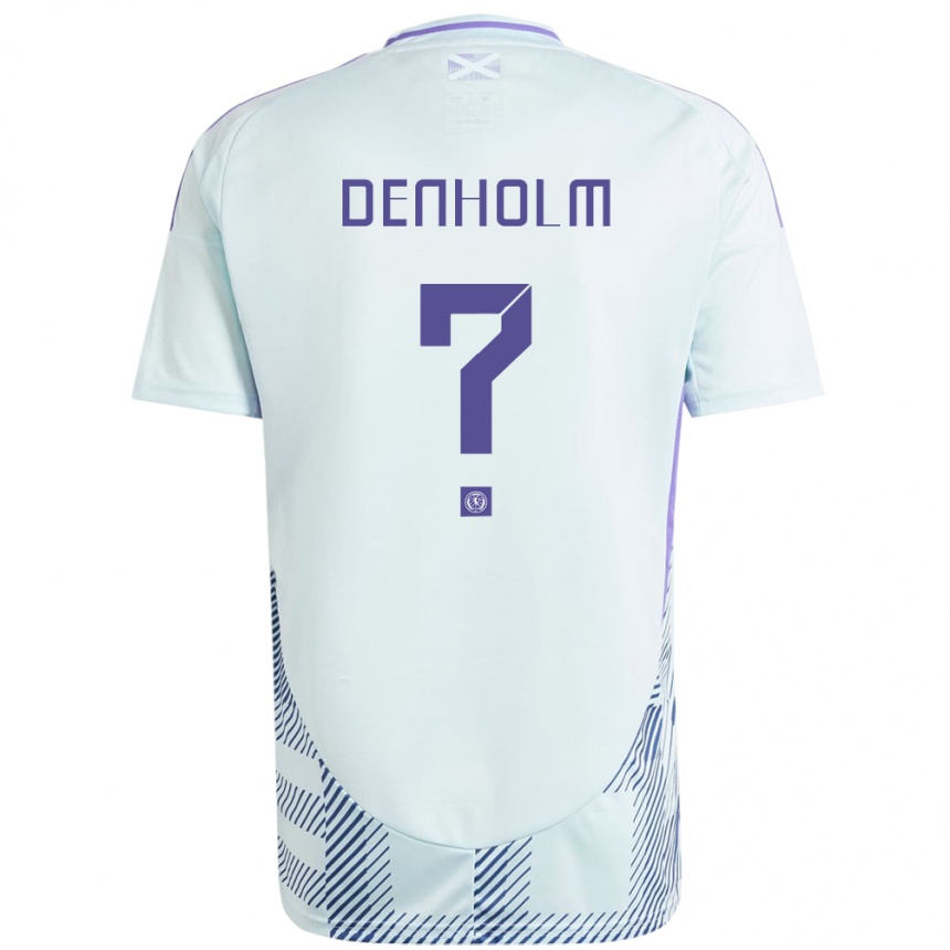 Mujer Fútbol Camiseta Escocia Aidan Denholm #0 Azul Menta Claro 2ª Equipación 24-26 México