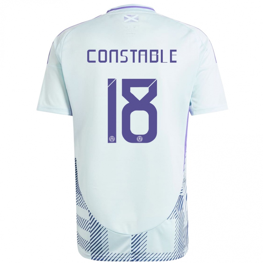 Mujer Fútbol Camiseta Escocia Scott Constable #18 Azul Menta Claro 2ª Equipación 24-26 México