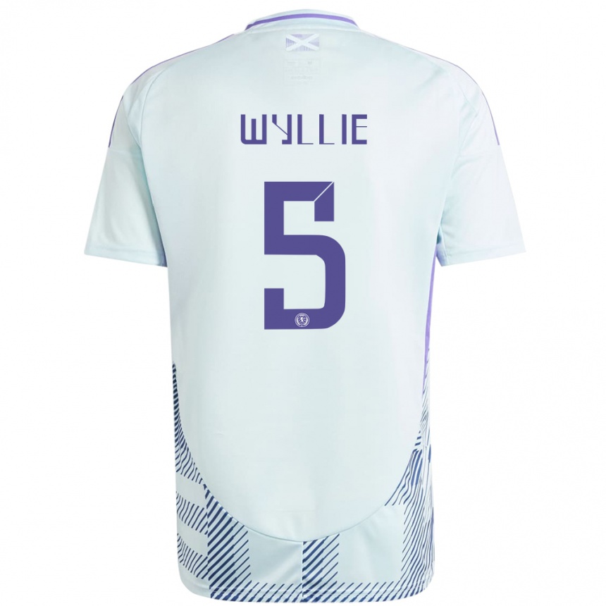 Mujer Fútbol Camiseta Escocia Jack Wyllie #5 Azul Menta Claro 2ª Equipación 24-26 México