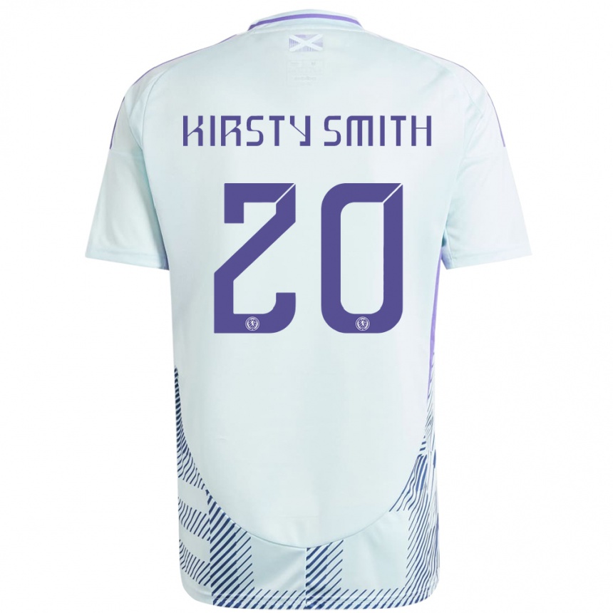 Mujer Fútbol Camiseta Escocia Kirsty Smith #20 Azul Menta Claro 2ª Equipación 24-26 México