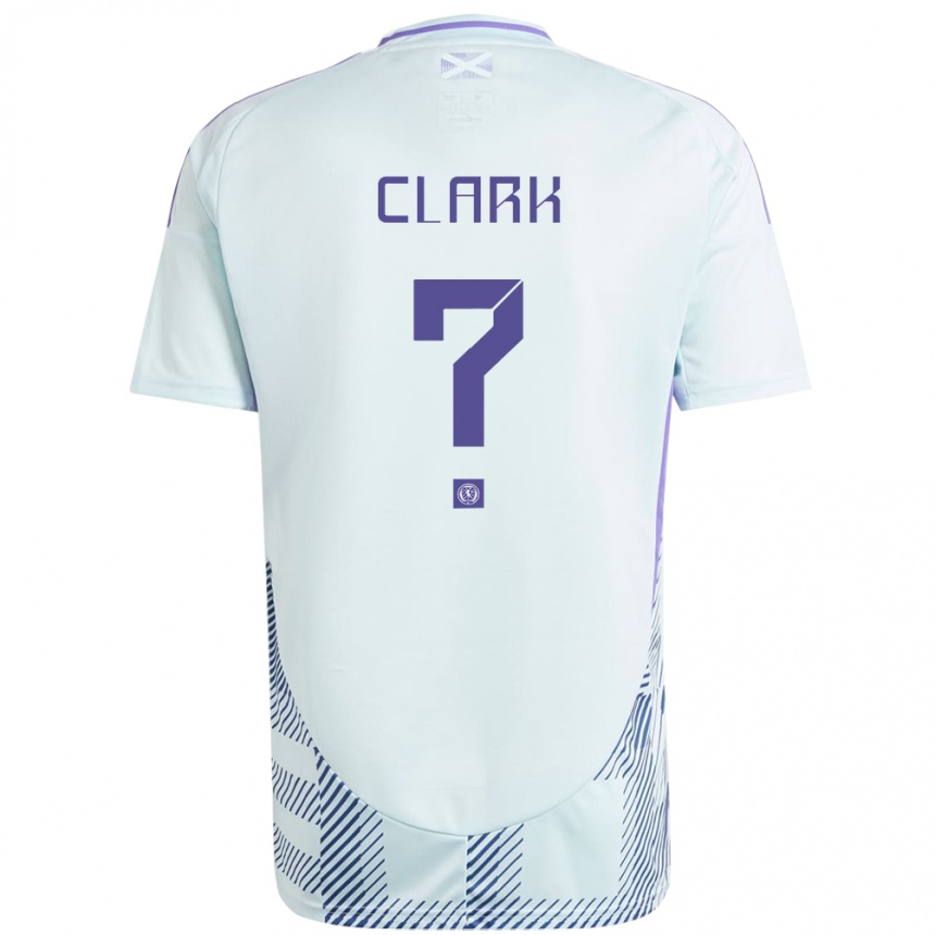 Mujer Fútbol Camiseta Escocia Kelly Clark #0 Azul Menta Claro 2ª Equipación 24-26 México