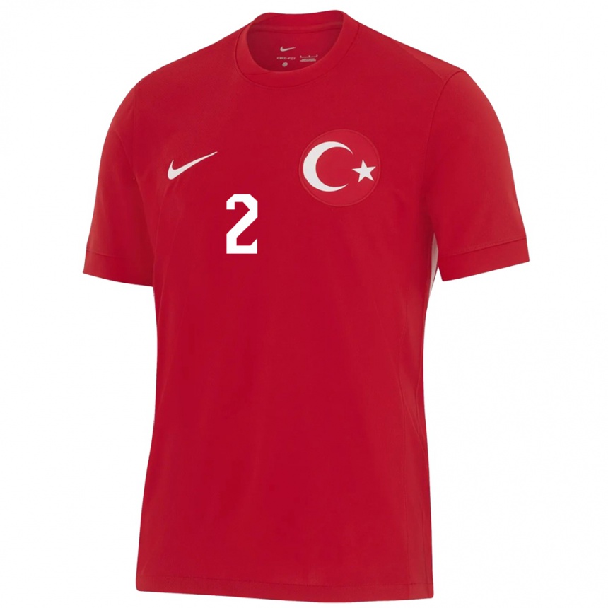 Mujer Fútbol Camiseta Turquía Batuhan Yavuz #2 Rojo 2ª Equipación 24-26 México